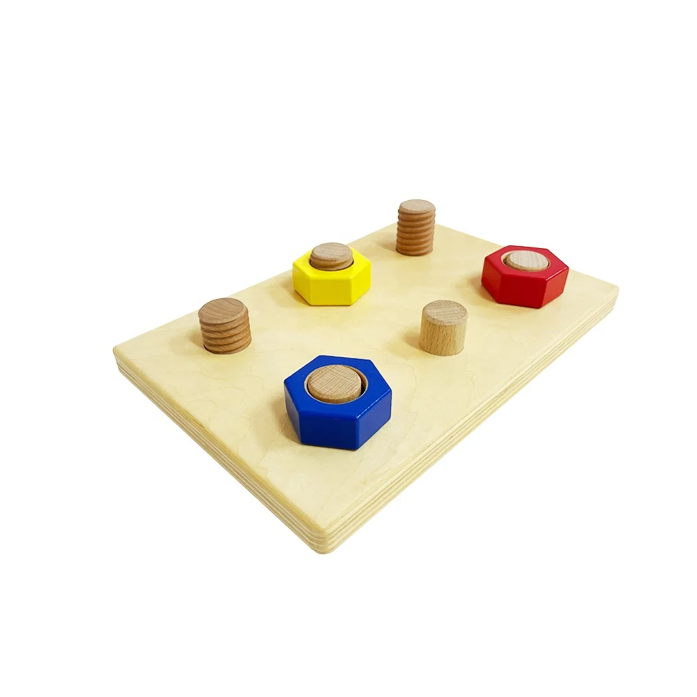 Wooden Screw Nut Toy for Toddlers - DIY Educational Toy 5