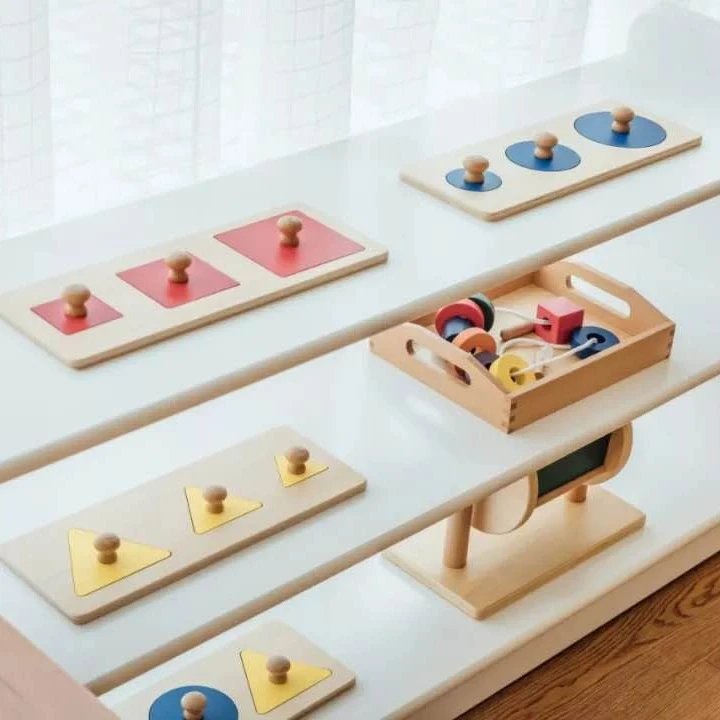 Đồ Chơi Ghép Hình Hình Học Bằng Gỗ Montessori - Chất Lượng Cao 4