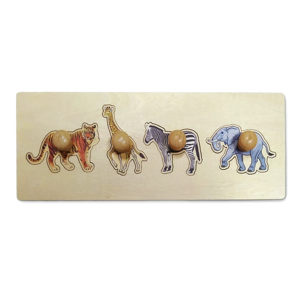 Động vật hoang dã Montessori Đồ chơi xếp hình giáo dục bằng gỗ dành cho trẻ mới biết đi 2020 1