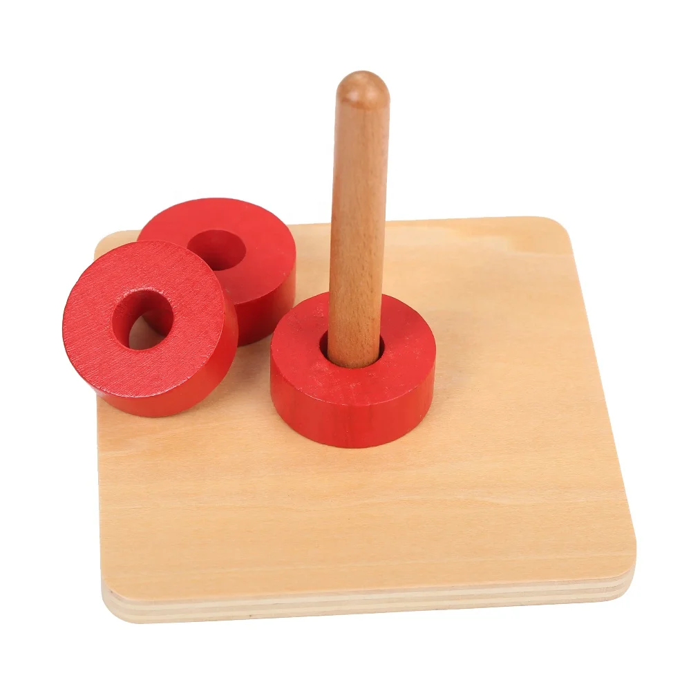 Đồ chơi giáo dục đĩa gỗ Leaderjoy Montessori cho trẻ em 3