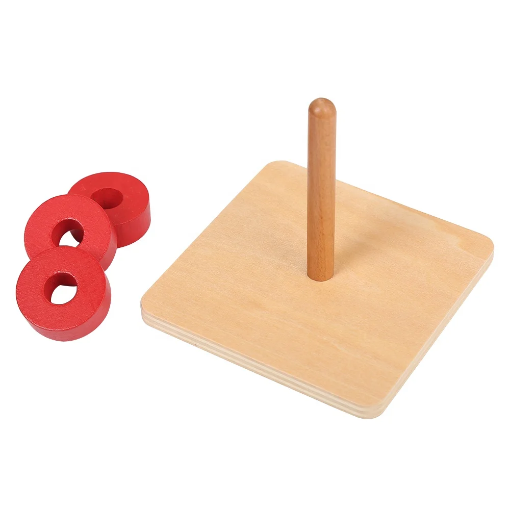 Đồ chơi giáo dục đĩa gỗ Leaderjoy Montessori cho trẻ em 4