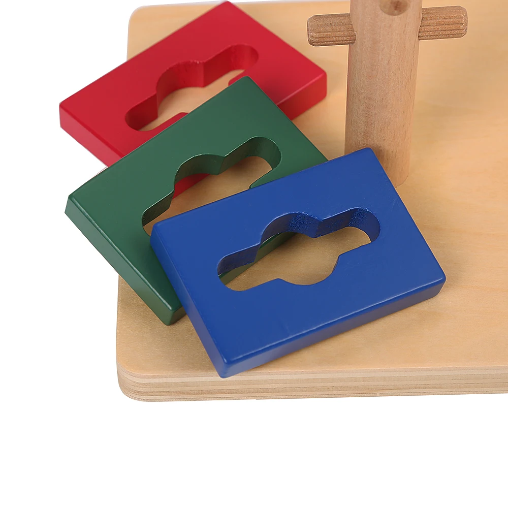 Đồ chơi giáo dục xoắn và sắp xếp gỗ sồi Montessori cho mẫu giáo 2