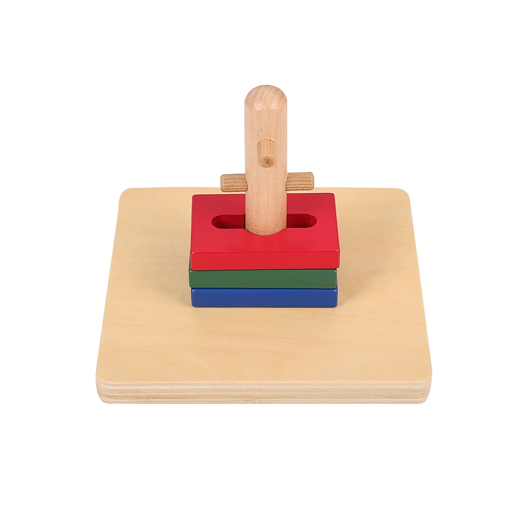 Đồ chơi giáo dục xoắn và sắp xếp gỗ sồi Montessori cho mẫu giáo 1