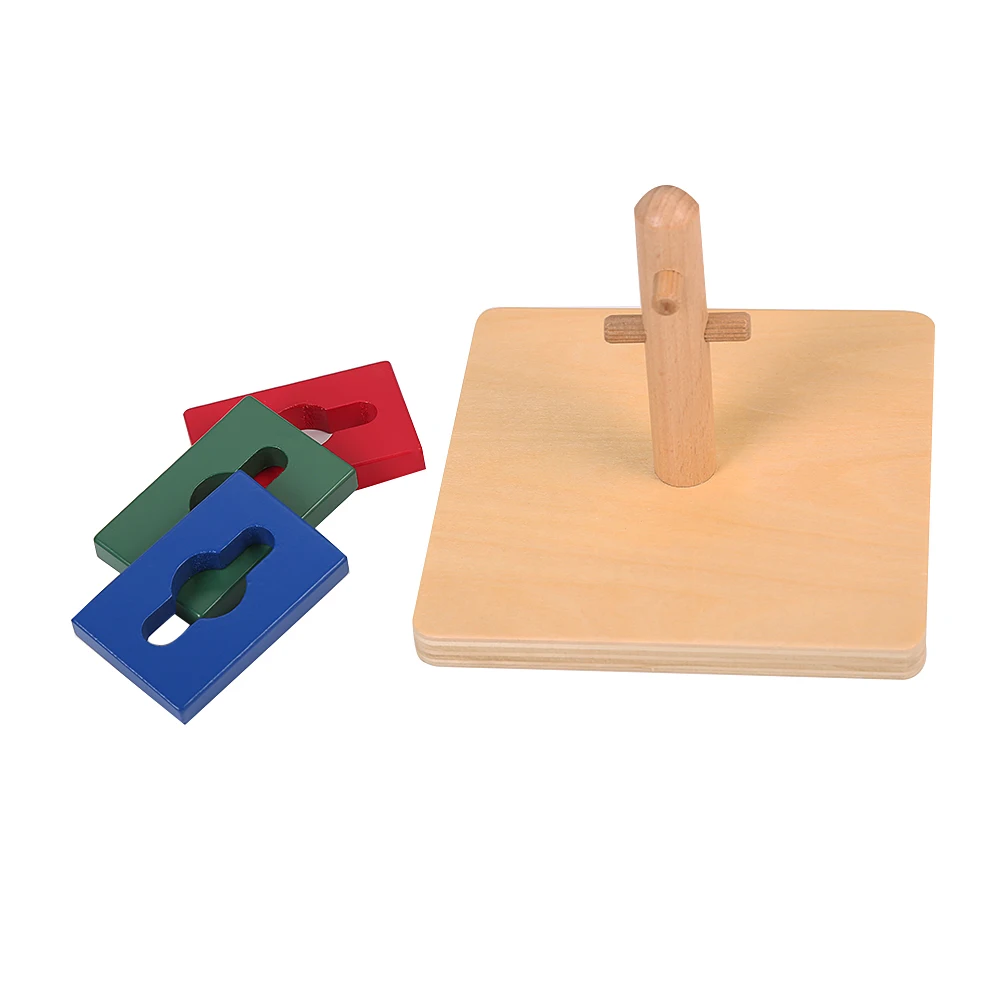 Đồ chơi giáo dục xoắn và sắp xếp gỗ sồi Montessori cho mẫu giáo 3