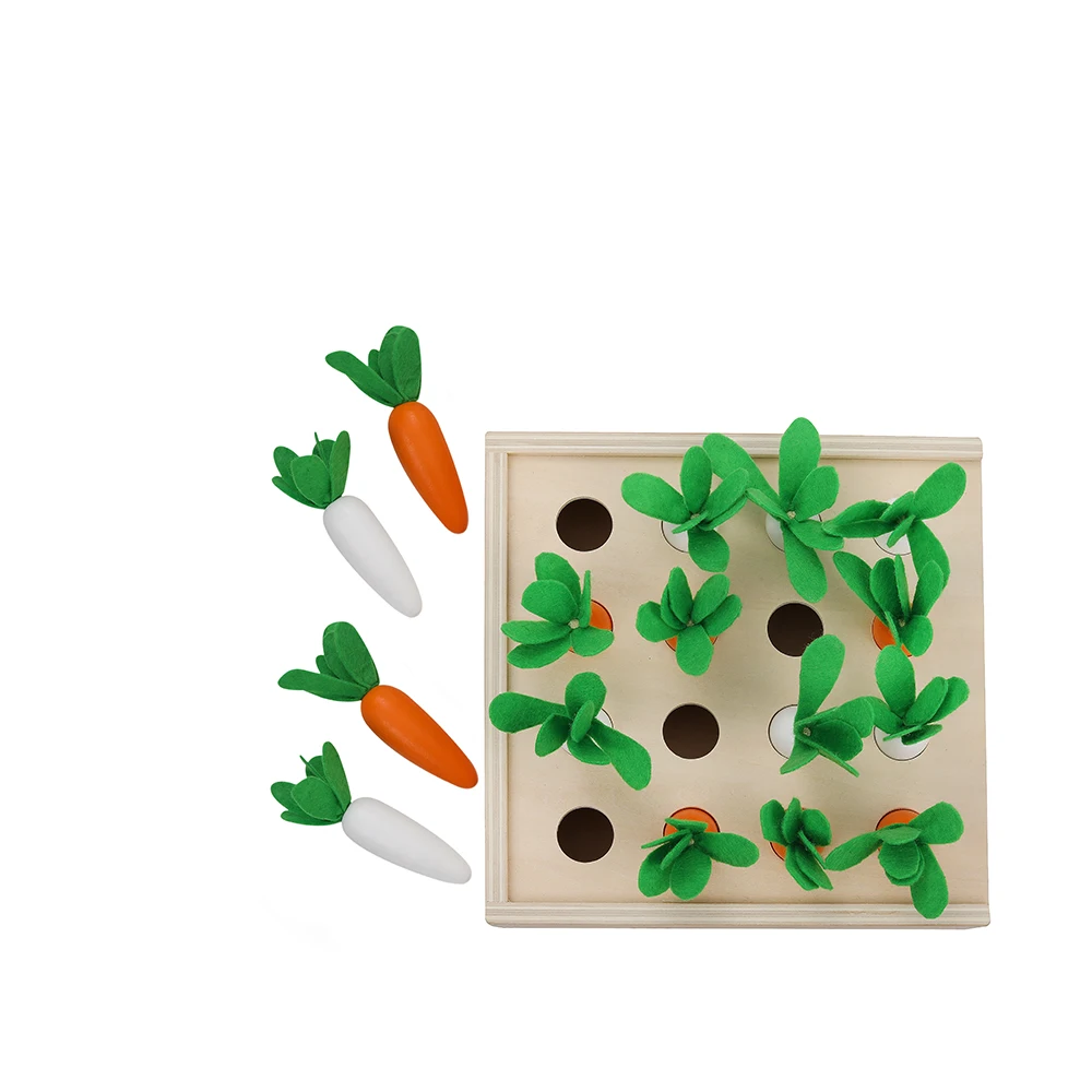 Trò chơi phân loại cà rốt Montessori Đồ chơi chốt cho trẻ em 3