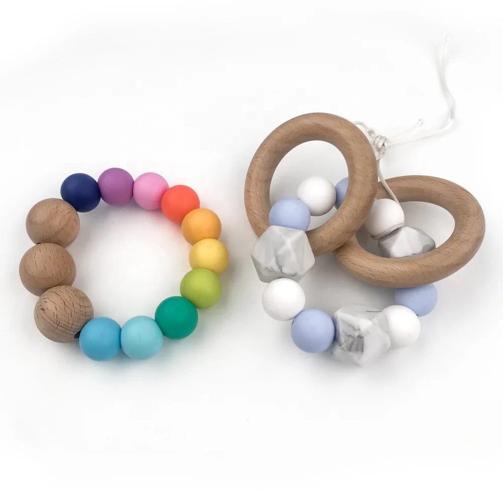 Miếng ngậm nướu silicone cầu vồng cho bé sơ sinh 5