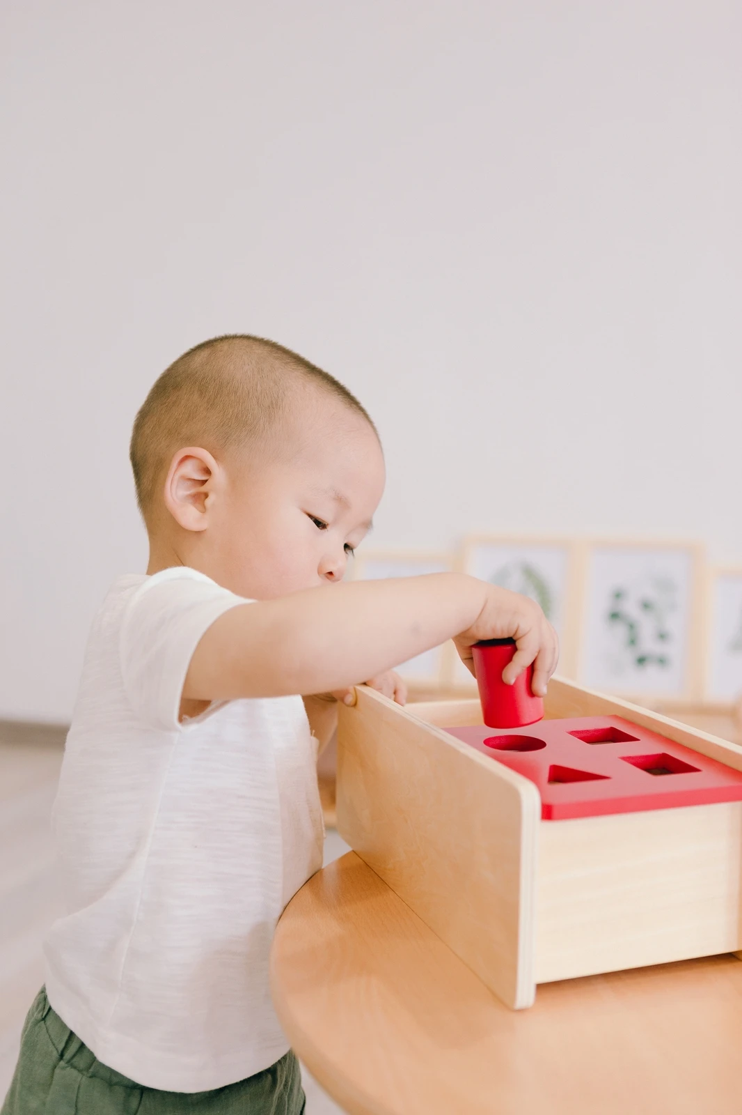 Leaderjoy 2020 Hộp Đồ Chơi Giáo Dục Montessori Bằng Gỗ Sồi Cho Trẻ Em 4