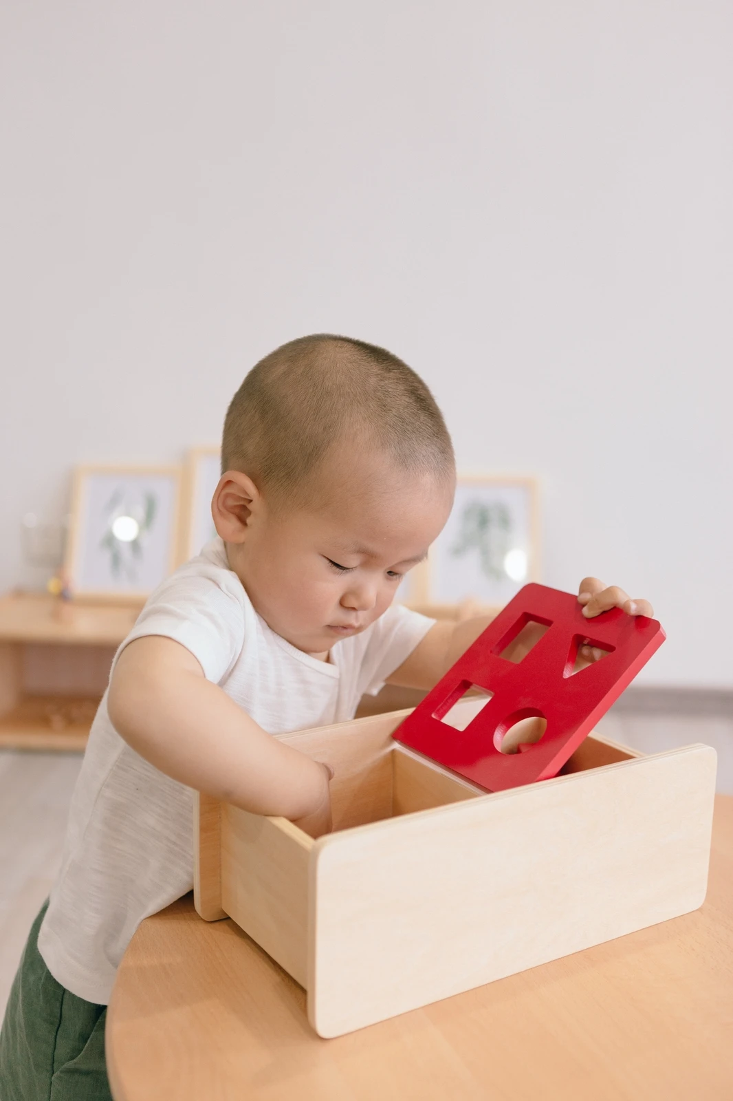Leaderjoy 2020 Hộp Đồ Chơi Giáo Dục Montessori Bằng Gỗ Sồi Cho Trẻ Em 5