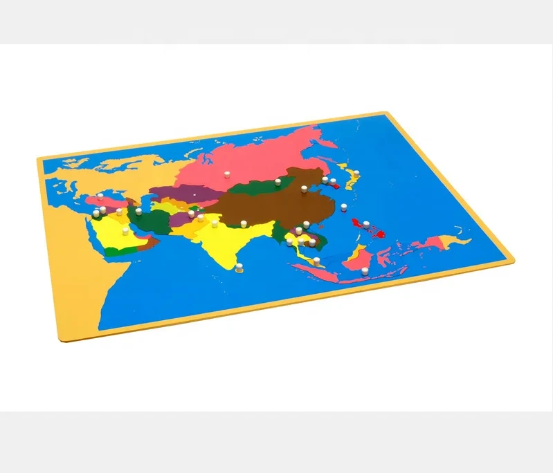 Asia Puzzle Map Montessori Learning Kit for Children 1