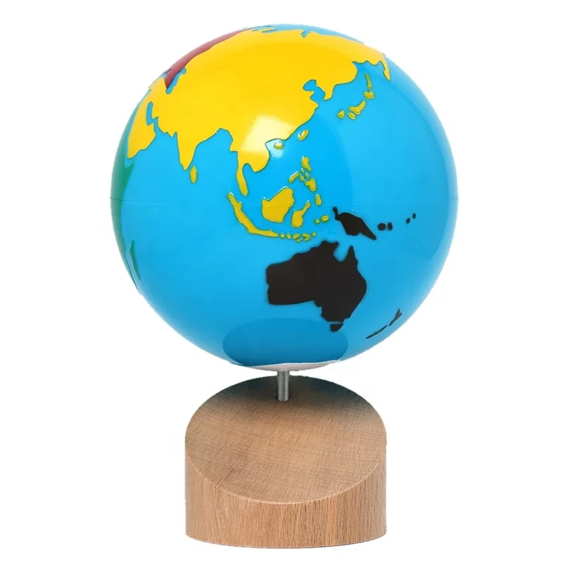 Wooden Montessori Globe Teaching Aids 1