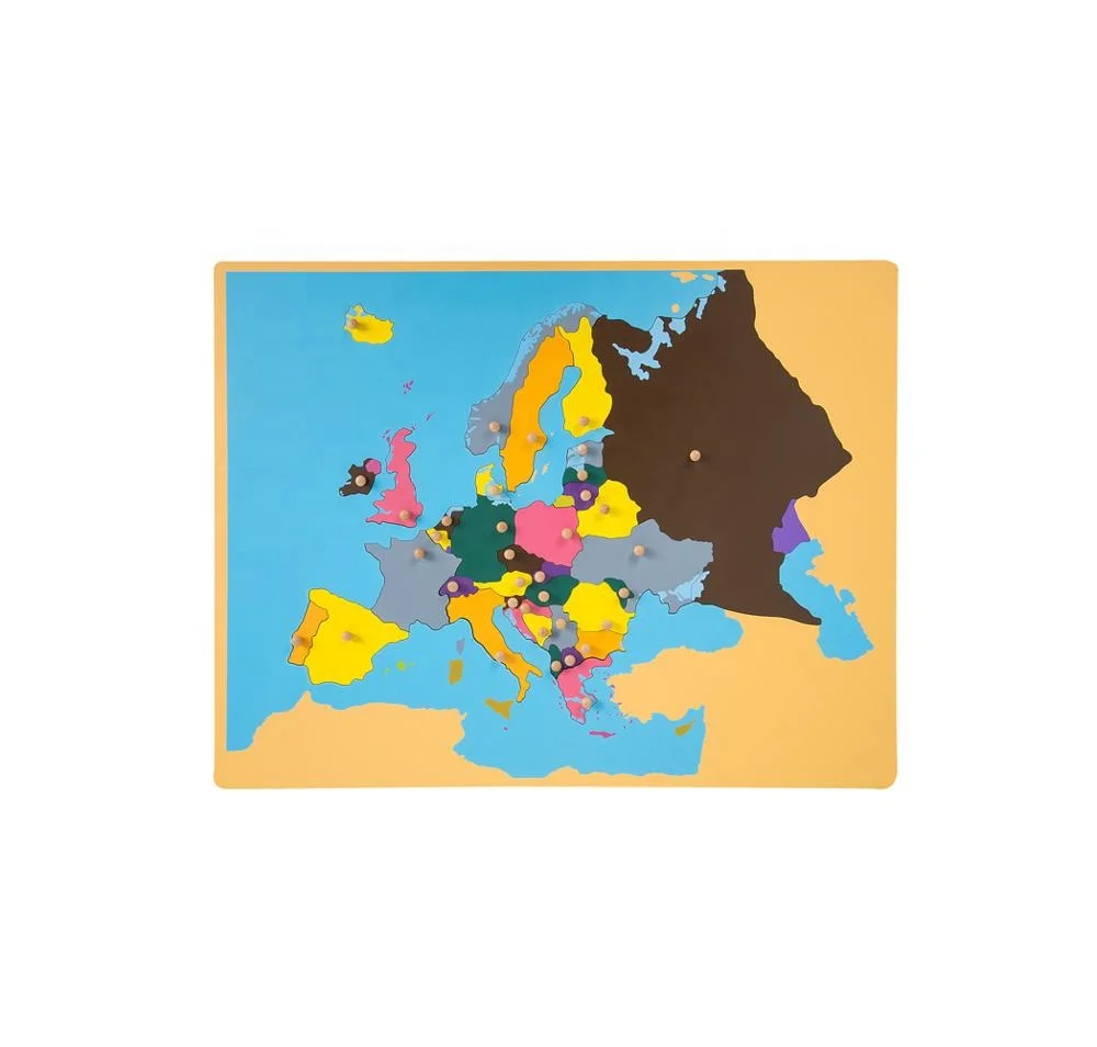 Europe Puzzle Map Educational Montessori Children's Toy 2