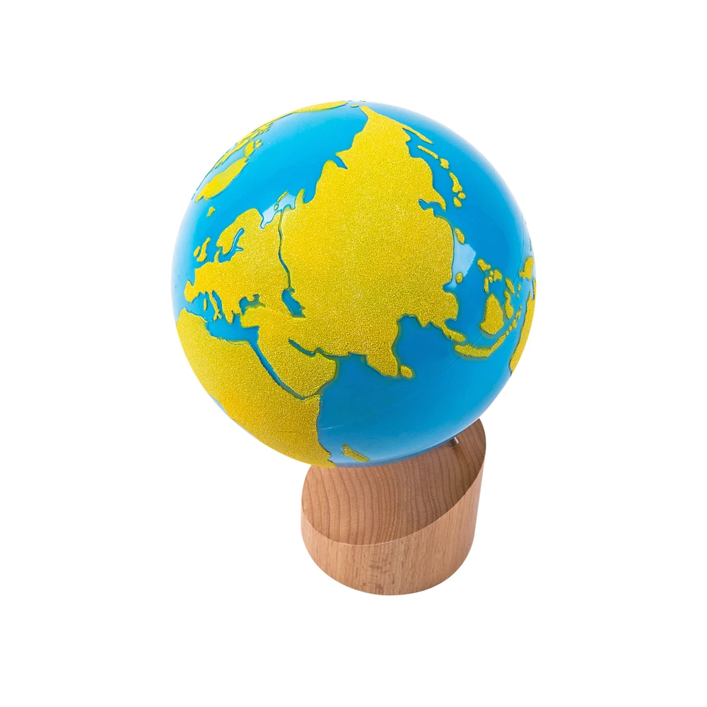Giấy nhám địa lý Montessori Quả địa cầu & Chất liệu nước 1