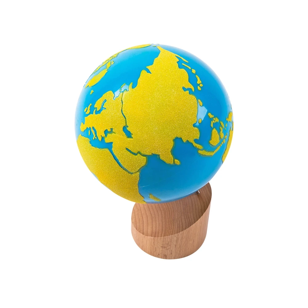Montessori Geography Sandpaper Globe-land & Water Material 1