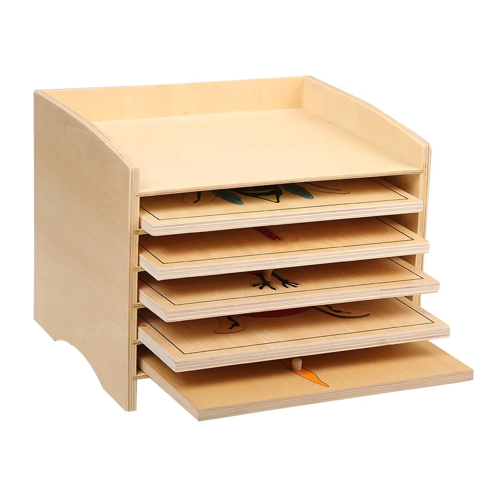 Gabinete de rompecabezas de animales de madera Montessori - Equipo educativo 7