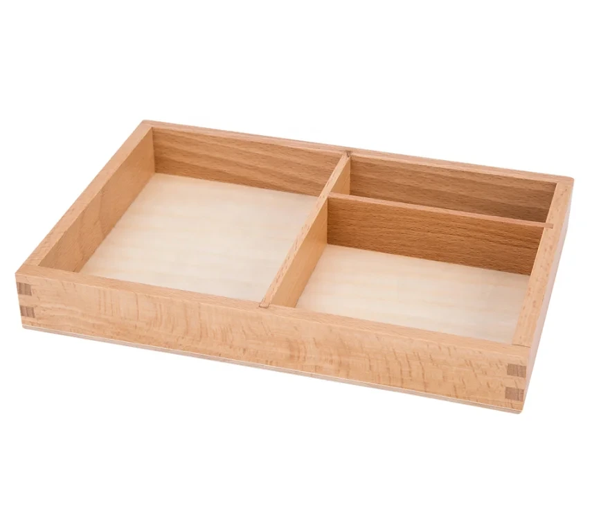 Leaderjoy Beech Wood Montessori Tray for Educational 1