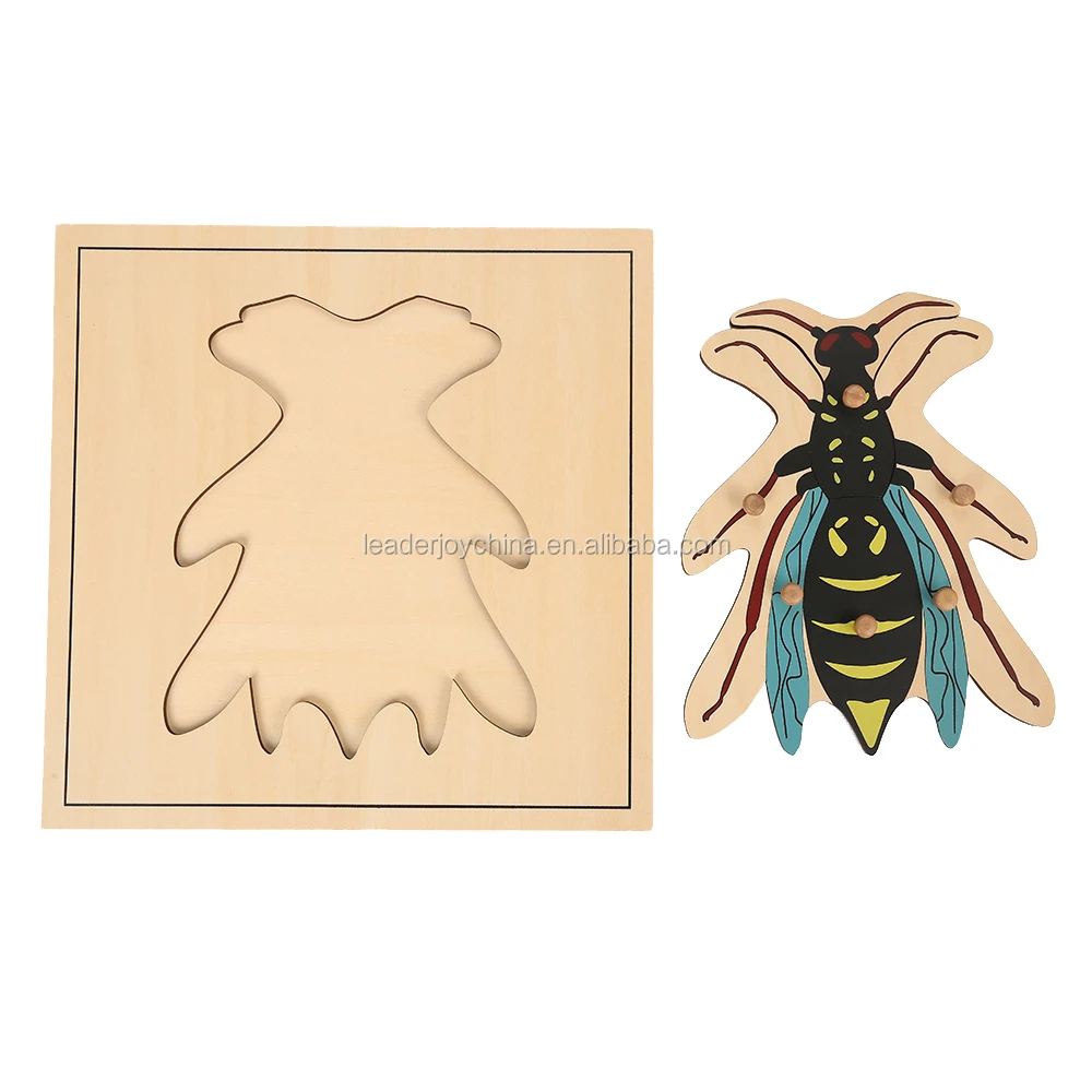 2020 Montessori Wooden Wasp Puzzle Toys - High Quality Educational Material 5