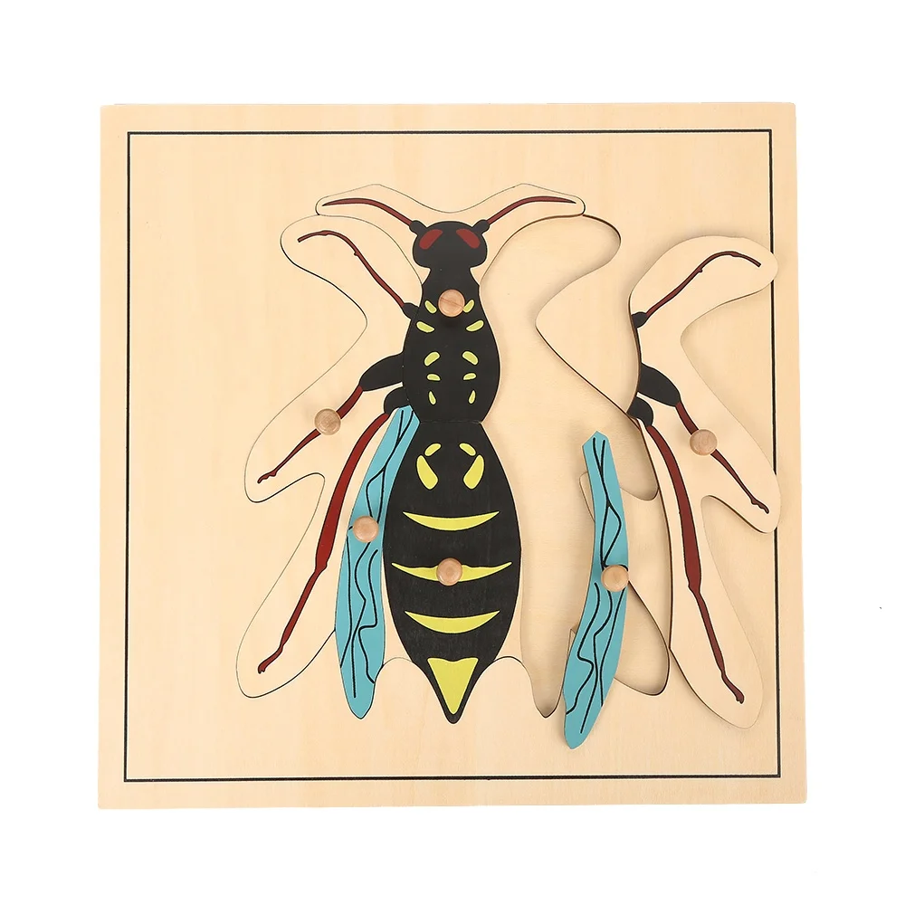 2020 Montessori Wooden Wasp Puzzle Toys - High Quality Educational Material 1