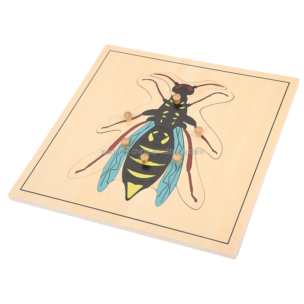 2020 Montessori Wooden Wasp Puzzle Toys - High Quality Educational Material 3