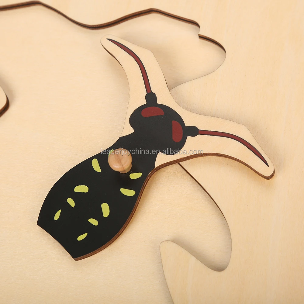 2020 Montessori Wooden Wasp Puzzle Toys - High Quality Educational Material 6