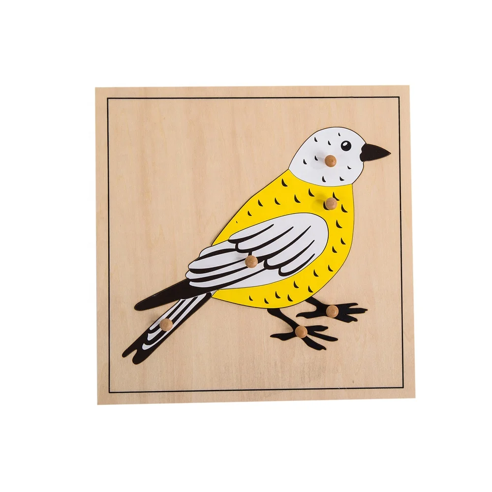 Câu đố chim bằng gỗ cho trẻ em, đồ chơi giáo dục sớm Montessori 3