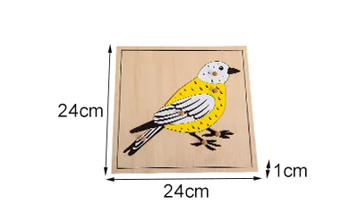 Câu đố chim bằng gỗ cho trẻ em, đồ chơi giáo dục sớm Montessori 7