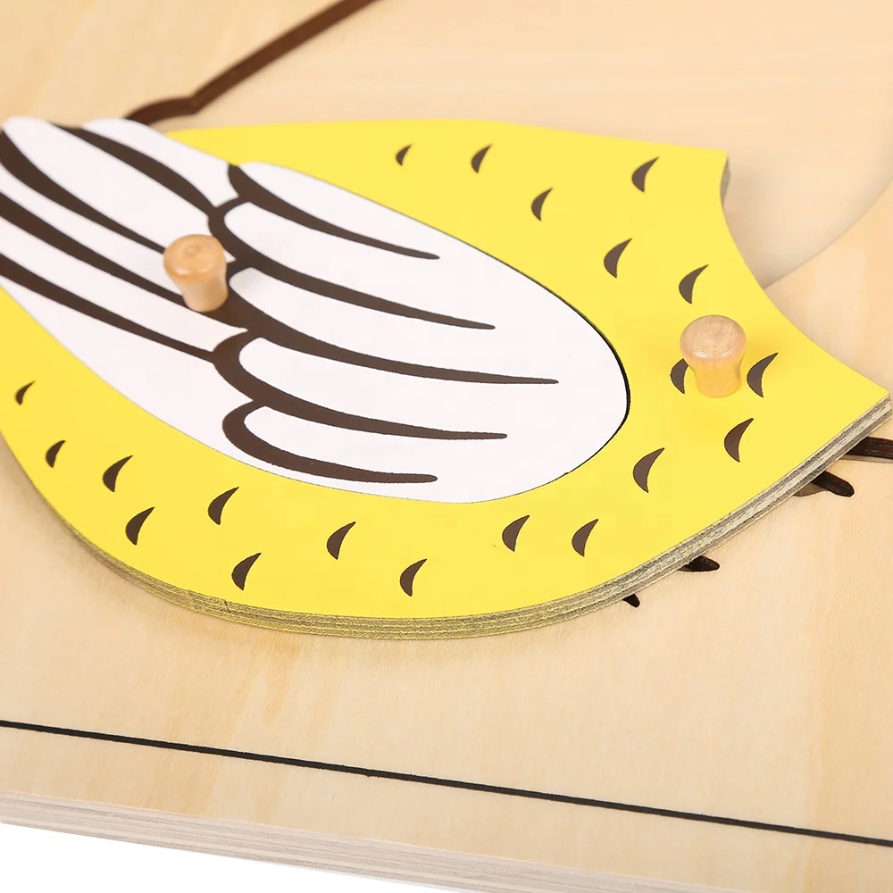 Câu đố chim bằng gỗ cho trẻ em, đồ chơi giáo dục sớm Montessori 6