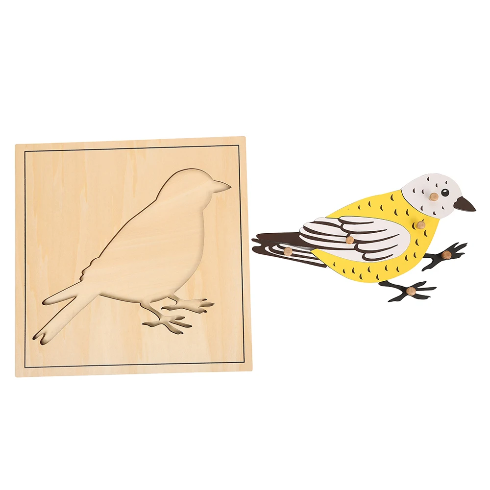 Câu đố chim bằng gỗ cho trẻ em, đồ chơi giáo dục sớm Montessori 5
