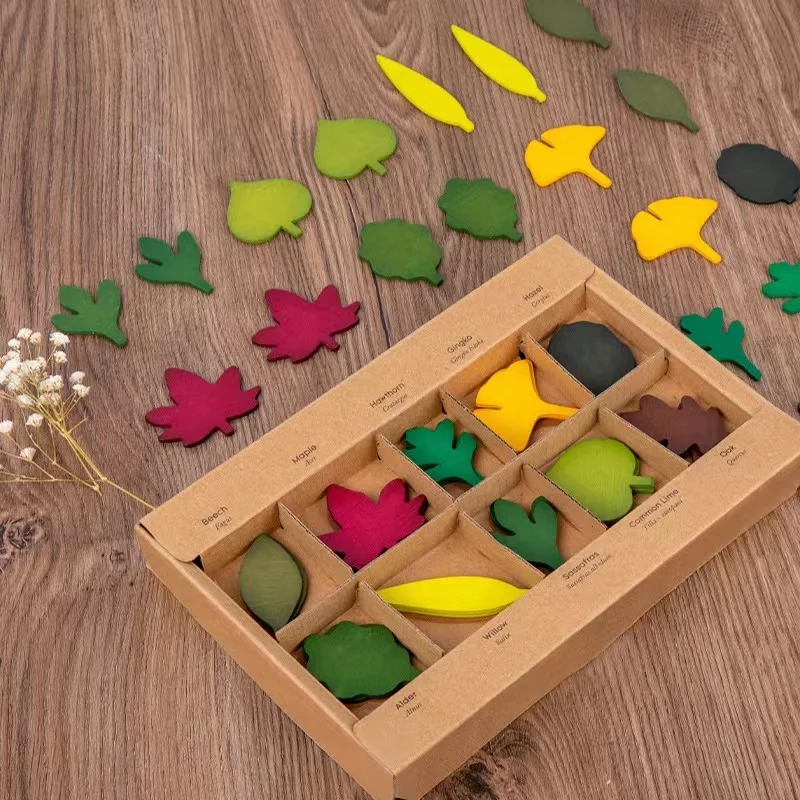 Bộ xếp hình 3D lá mùa thu bằng gỗ cho trẻ em - Đồ chơi ghép hình tùy chỉnh 3