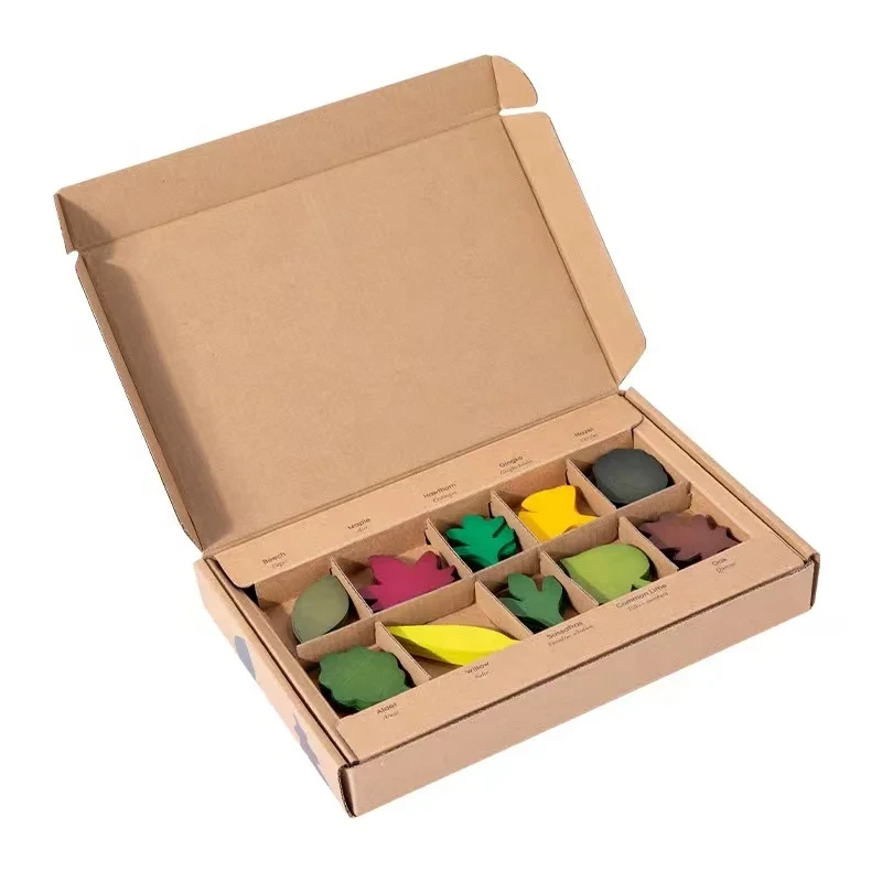 Wooden Autumn Leaf 3D Puzzle Set for Kids - Custom Jigsaw Toy 1