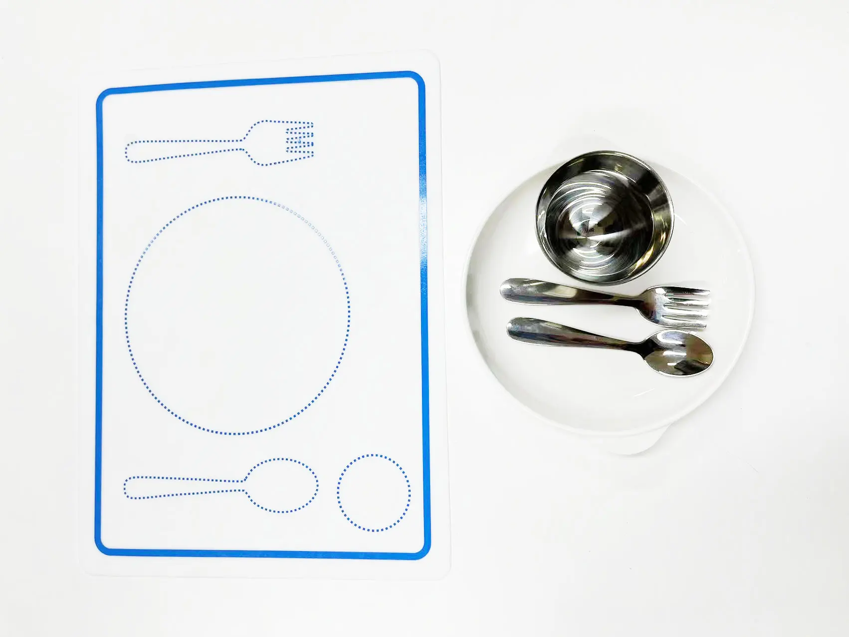 Eco-Friendly Food Grade Silicone Stainless Steel Montessori Dinning Set 5