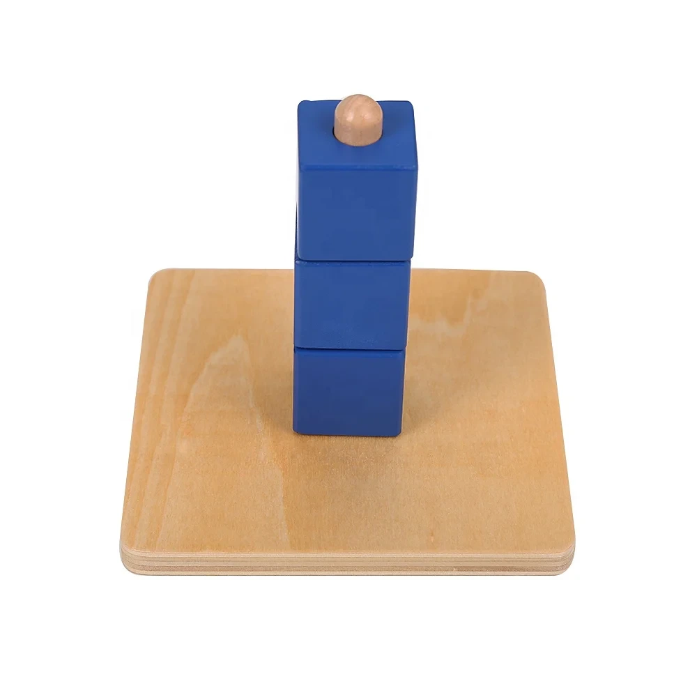 Montessori Infant Wooden Dowel Cubes - 0-3 Years Toy 1