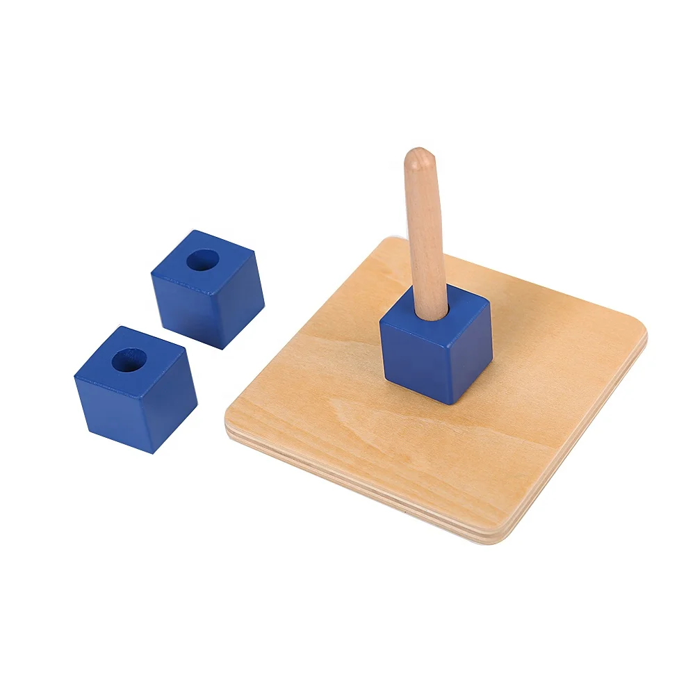 Khối chốt gỗ cho trẻ sơ sinh Montessori - Đồ chơi 0-3 tuổi 6