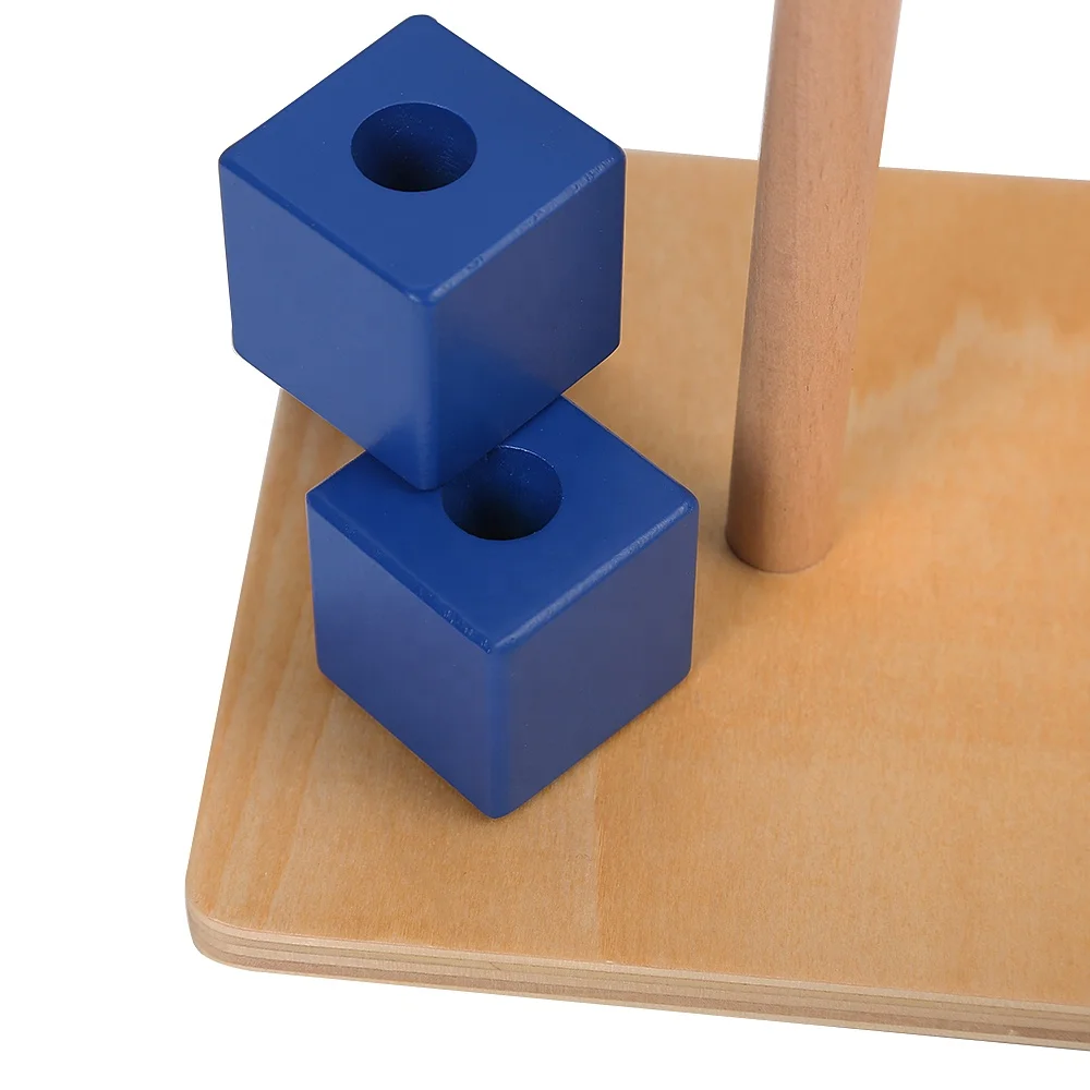 Khối chốt gỗ cho trẻ sơ sinh Montessori - Đồ chơi 0-3 tuổi 7