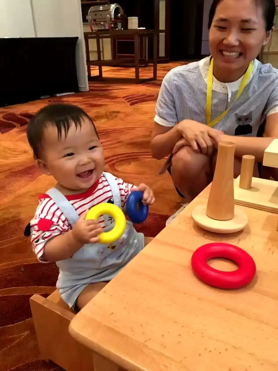 Đồ chơi xếp chồng ngôi nhà bằng gỗ Montessori dành cho trẻ sơ sinh và trẻ nhỏ 6