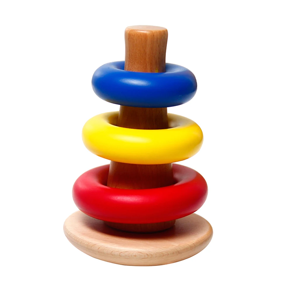 Đồ chơi xếp chồng ngôi nhà bằng gỗ Montessori dành cho trẻ sơ sinh và trẻ nhỏ 1