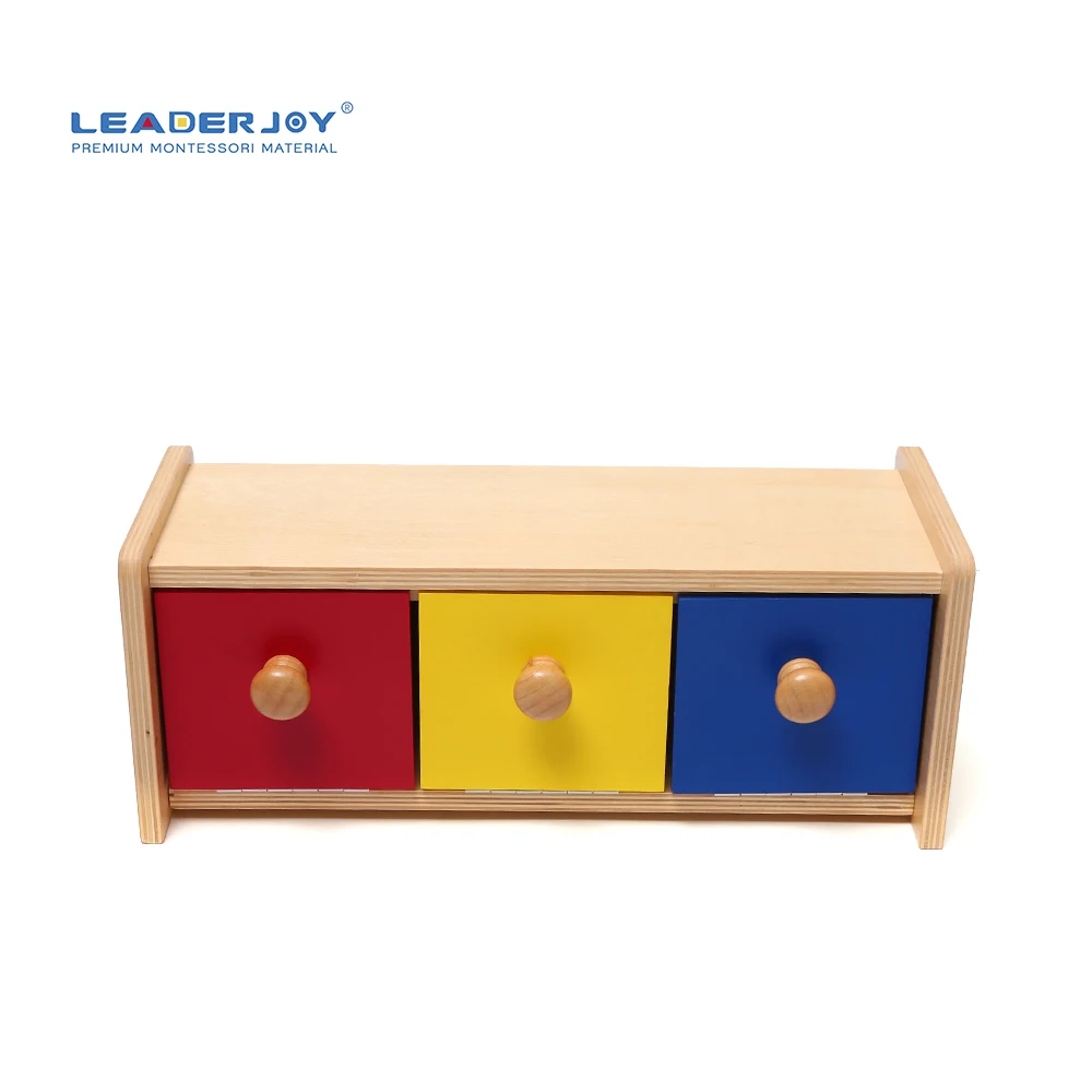 Leaderjoy-Juego de bebé, juguetes educativos de madera, caja Montessori para niños 7