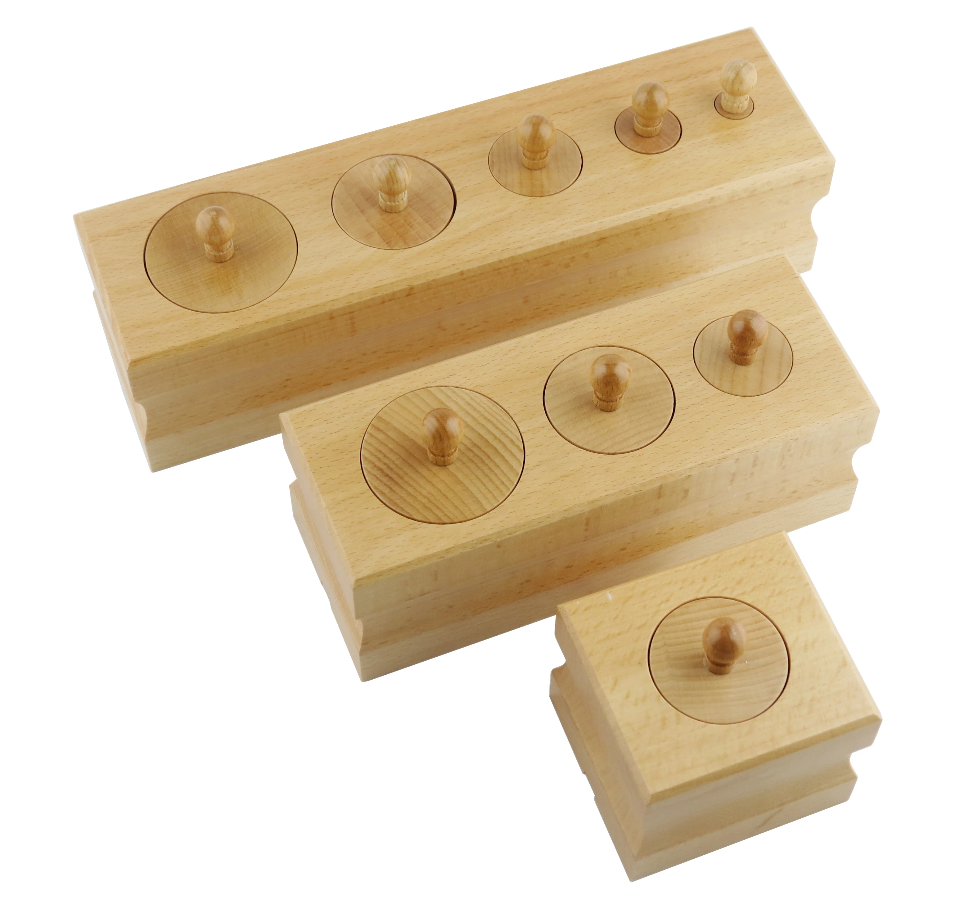 Đồ chơi giáo dục Montessori bằng gỗ sồi tự nhiên 1