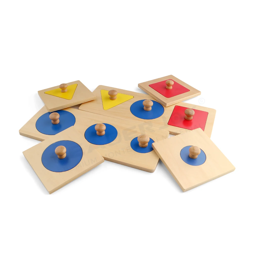 Đồ chơi giáo dục cho bé bằng gỗ: Câu đố hình học Montessori 1