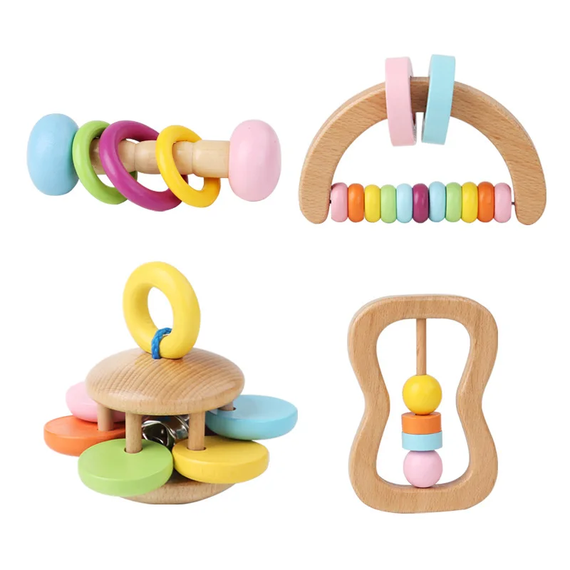 Bộ lục lạc cầm tay bằng gỗ - Đồ chơi giáo dục sớm cho bé 5