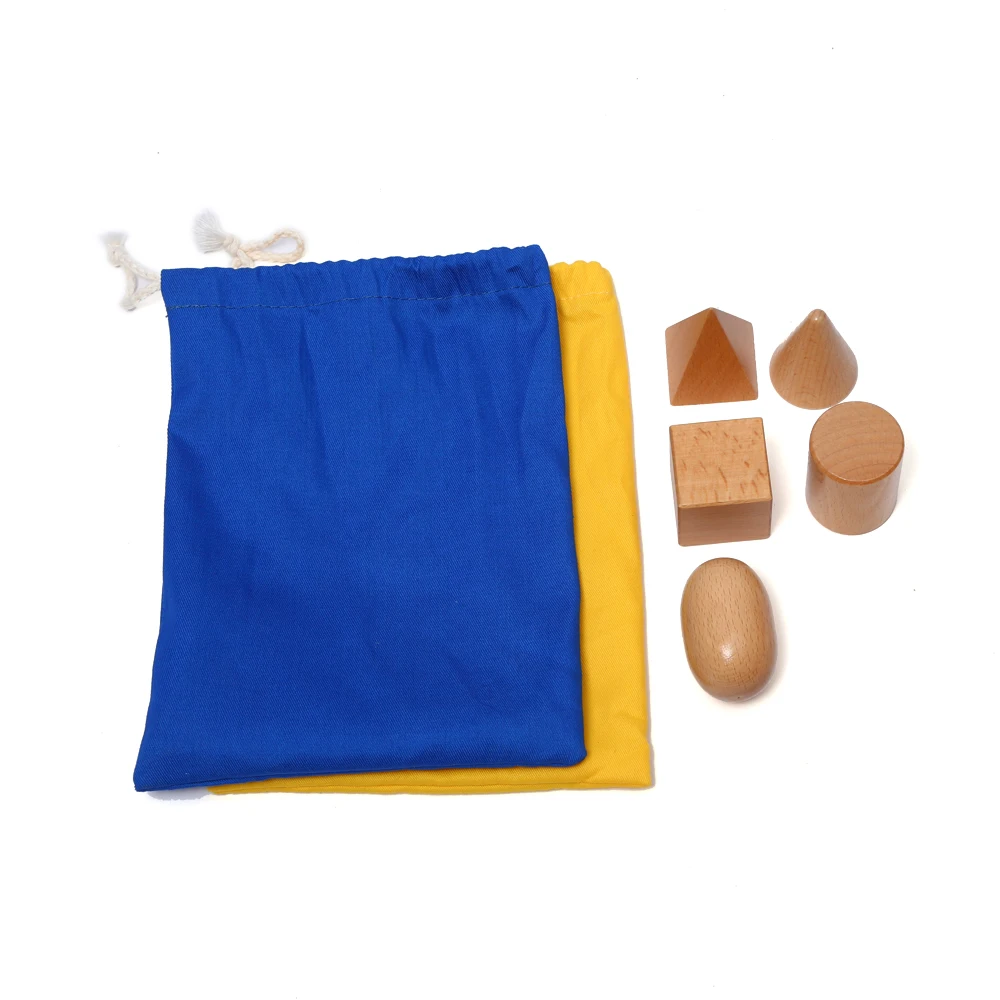 Bộ lập thể bằng gỗ Montessori - Khối hình học dành cho trẻ 0-3 tuổi 1