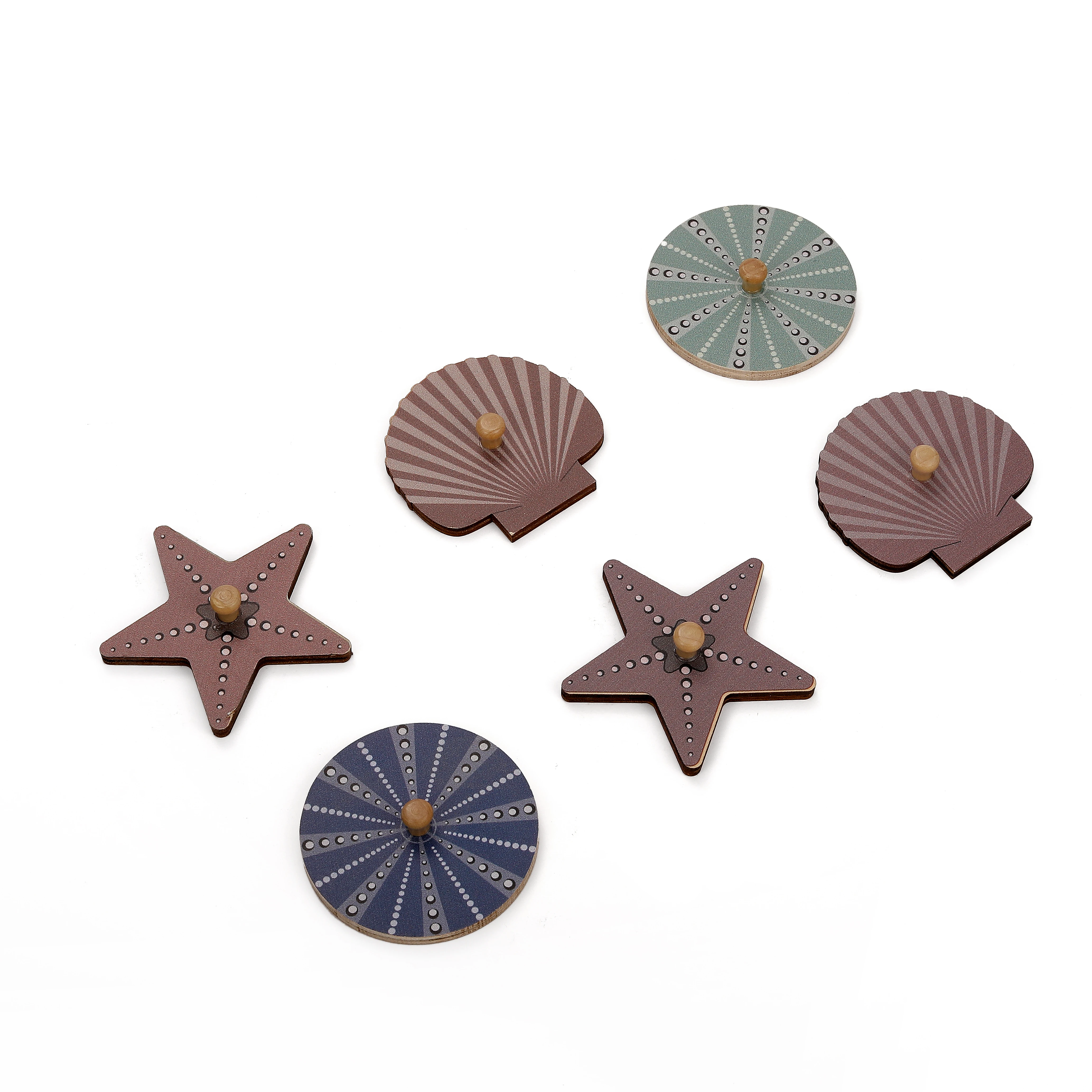 Montessori Shell Puzzle - Đồ chơi giáo dục bằng gỗ sồi cho trẻ em 4
