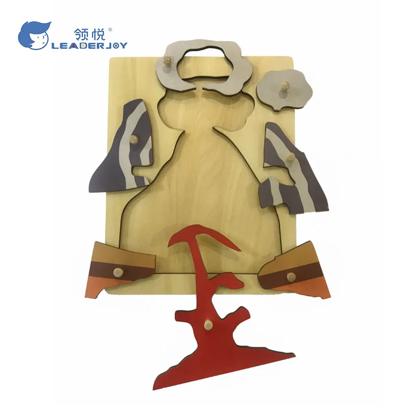 Đồ chơi giáo dục khoa học Montessori: Câu đố Colcano bằng gỗ dán 7