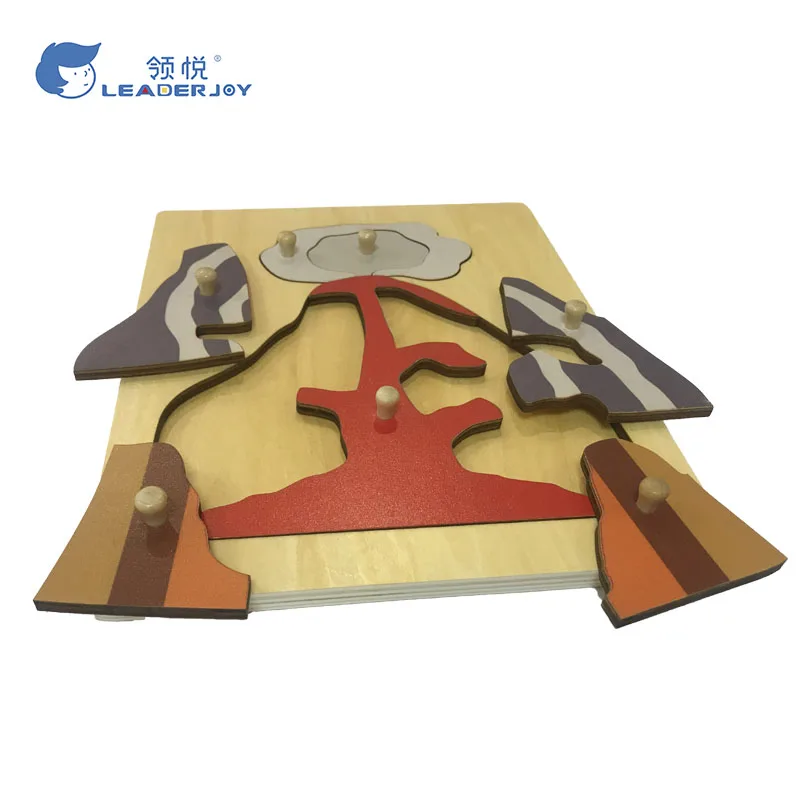 Đồ chơi giáo dục khoa học Montessori: Câu đố Colcano bằng gỗ dán 6
