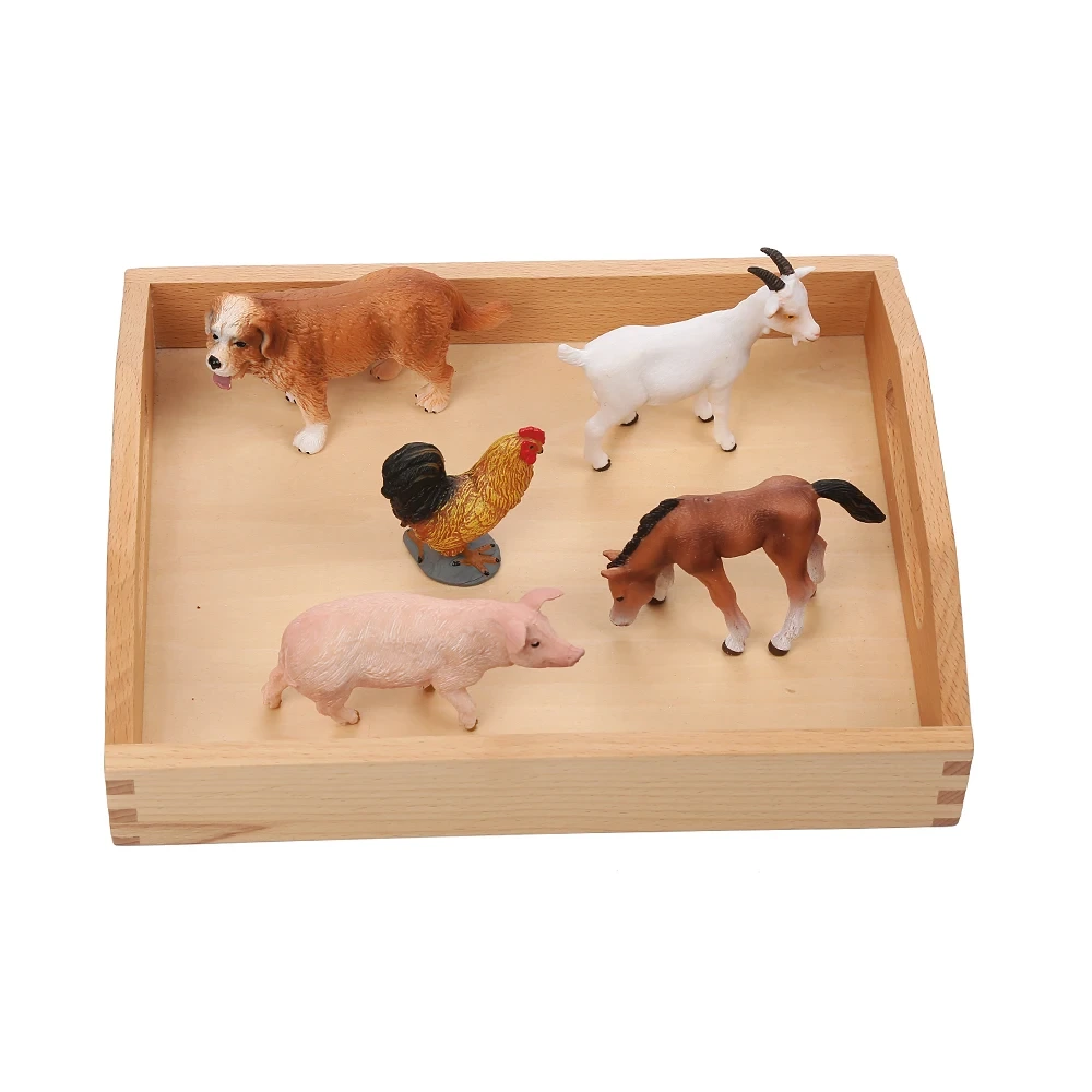 Leaderjoy 2020 Đồ chơi giáo dục ngôn ngữ Montessori động vật trang trại 1