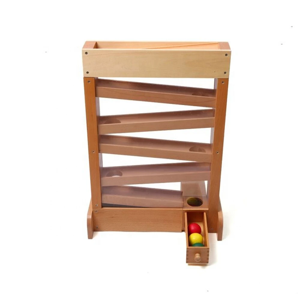 Wooden Montessori Ball Tracker for Early Education 1