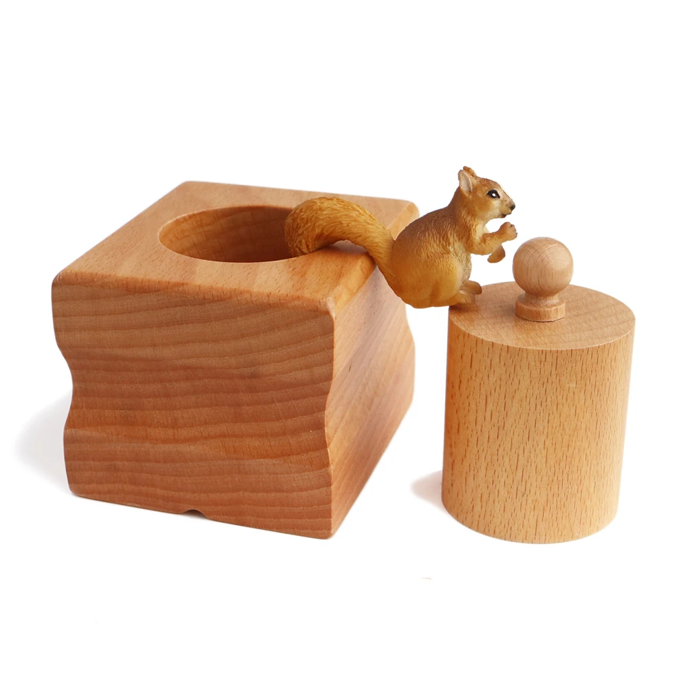 Khối xi lanh Montessori Đồ chơi học tập mầm non bằng gỗ 2
