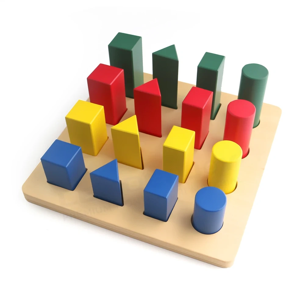 Montessori Geometric Shape Sorter Wooden Learning Toy 1