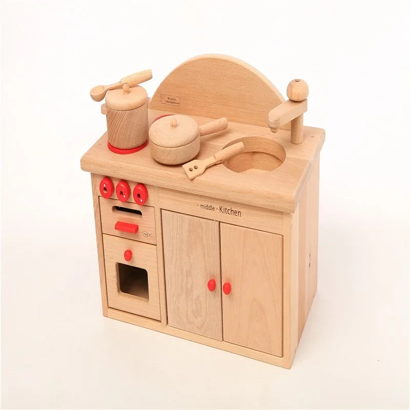 Wooden Mini Kitchen Play Set Toys for Baby Girls 1