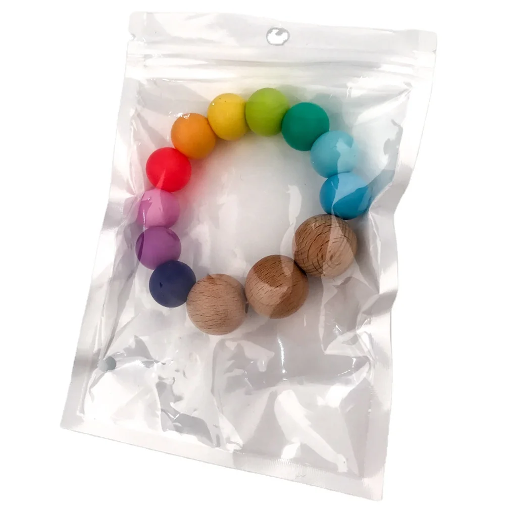 Đồ chơi mọc răng bằng gỗ Montessori & Sóc silicon cho bé 5