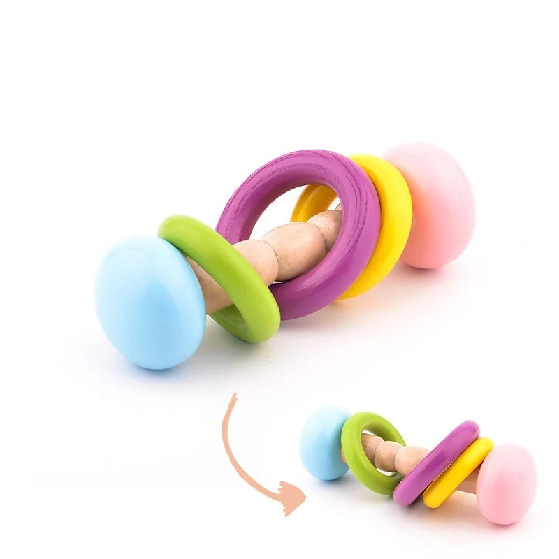 Bộ lục lạc bằng gỗ cấp thực phẩm an toàn - Quà tặng chuông đồ chơi cho bé Montessori 2